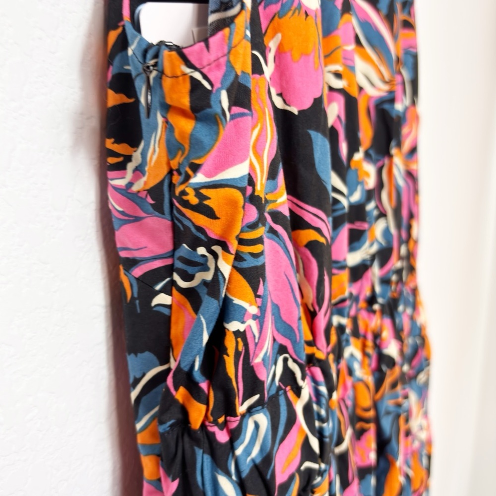 FRENCH CONNECTION WOMEN'S MAXI FRONT TWIST DRESS MULTICOLOR SIZE LARGE NWT - Picture 5 of 10